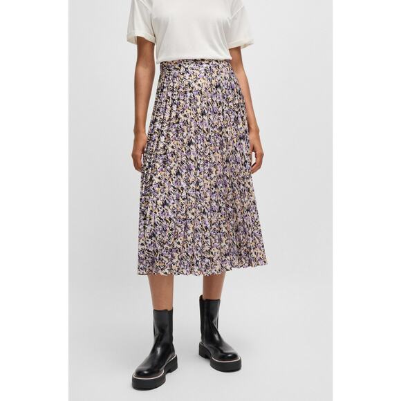 BOSS Hugo Boss Vlissa Pleated MIDI Skirt (Large ) - Picture 1 of 5